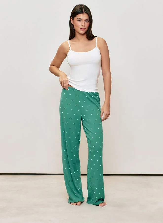 UNDIZ Heart print jersey trousers